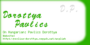 dorottya pavlics business card